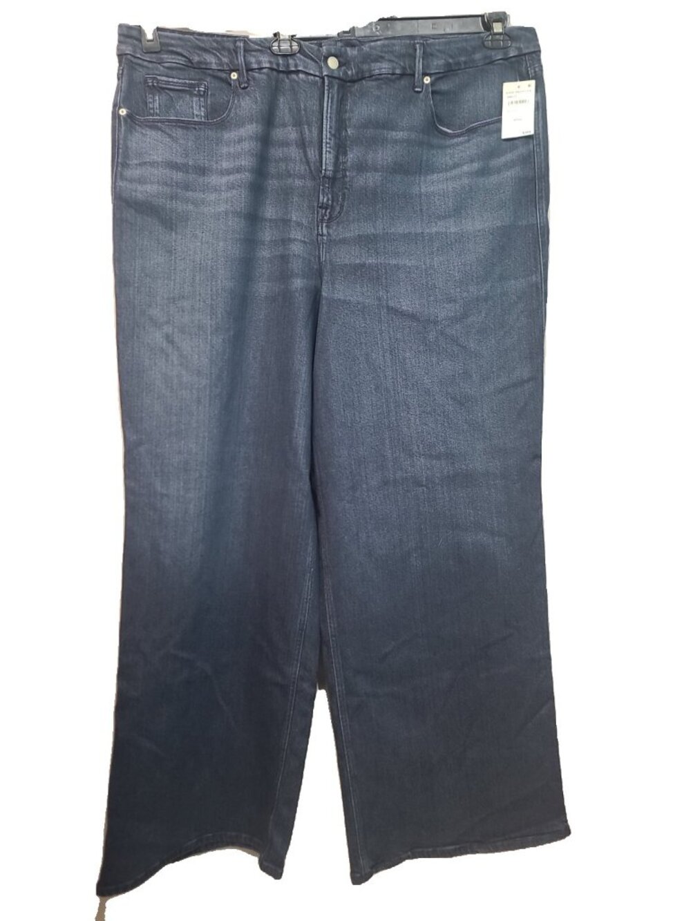 Good American Skate High-Rise Wide-Leg Jeans Size 26 Blue NWT Relaxed